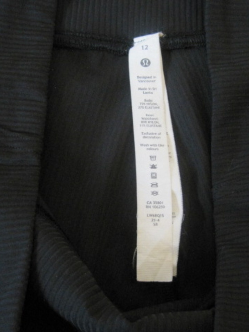 Lulu Lemon Base Pace High Rise Pant Ribbed 23" - Picture 8 of 9